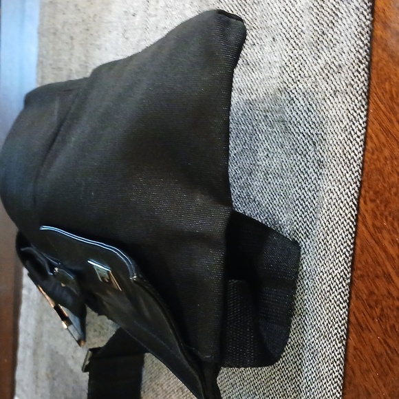 Authentic Gucci Vintage Waist Body Bag Purse Canvas Leather Black - Picture 9 of 16